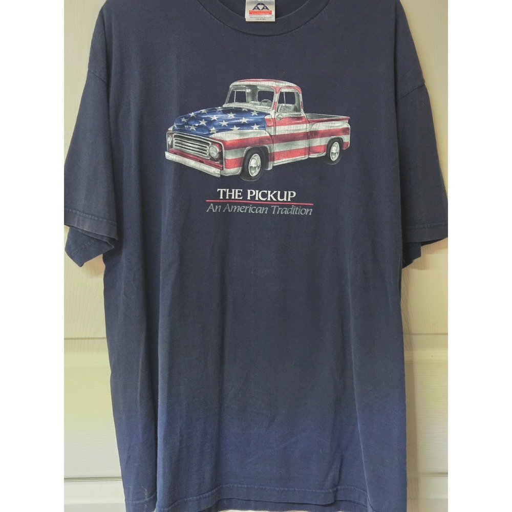 Vintage AAA The Pickup An American Tradition Truck T-Shirt Navy Blue XL Y2K